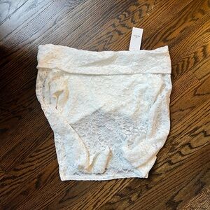 Hollister Ivory Floral Lace Blouse